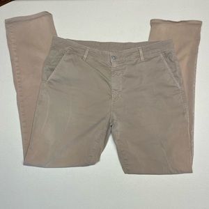 AG Adriano Goldschmied Men's Tan The Lux Khaki Tailored Trouser Pant-Size 38